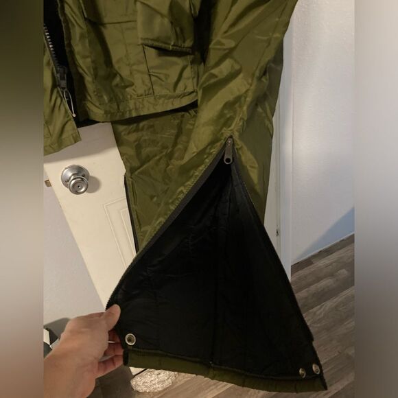 USCG Stearns Type III PFD Flotation Jacket Coat and Pants Float Aid FJ55 Green L - Picture 6 of 7